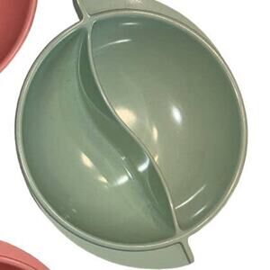 Vintage Mint Green Boonton Ware Divided Melamine Serving Bowl